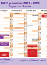 Calendrier ENFiP Inspecteurs stagiaires foncier - 2019/2020